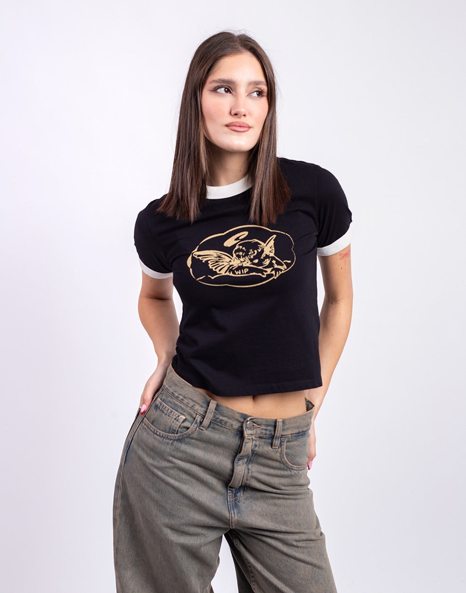 W' S/S Reminiscing Ringer T-Shirt