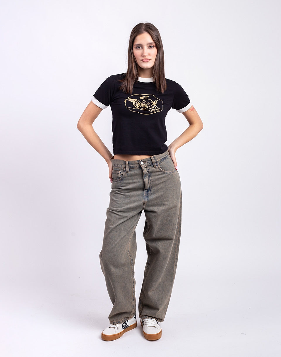 W' S/S Reminiscing Ringer T-Shirt