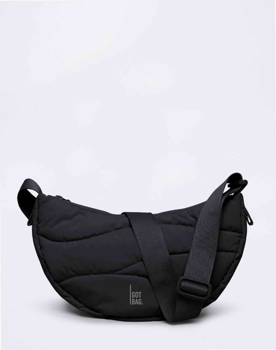 Wavy Puffer Moon Bag