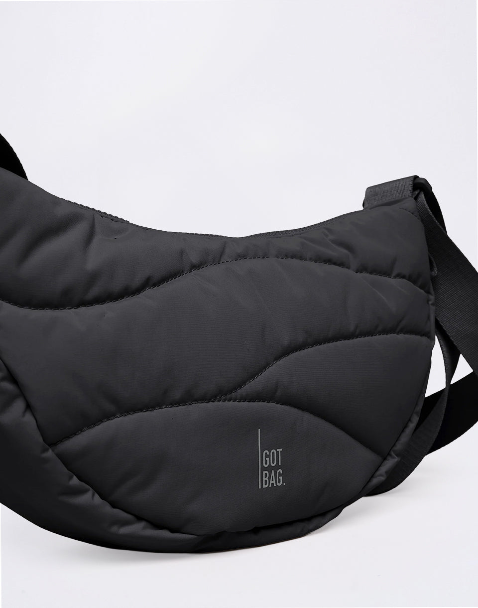 Wavy Puffer Moon Bag