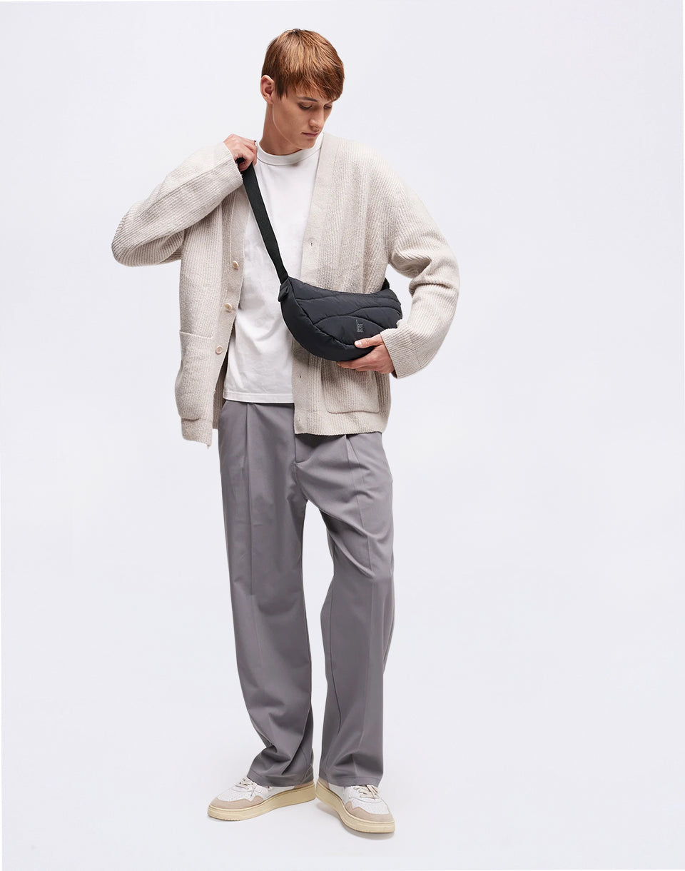 Wavy Puffer Moon Bag