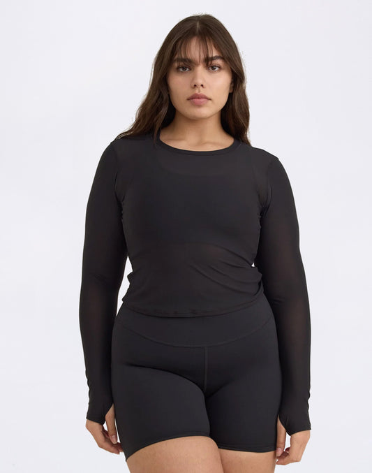 Active Mesh Long  Sleeve Tee