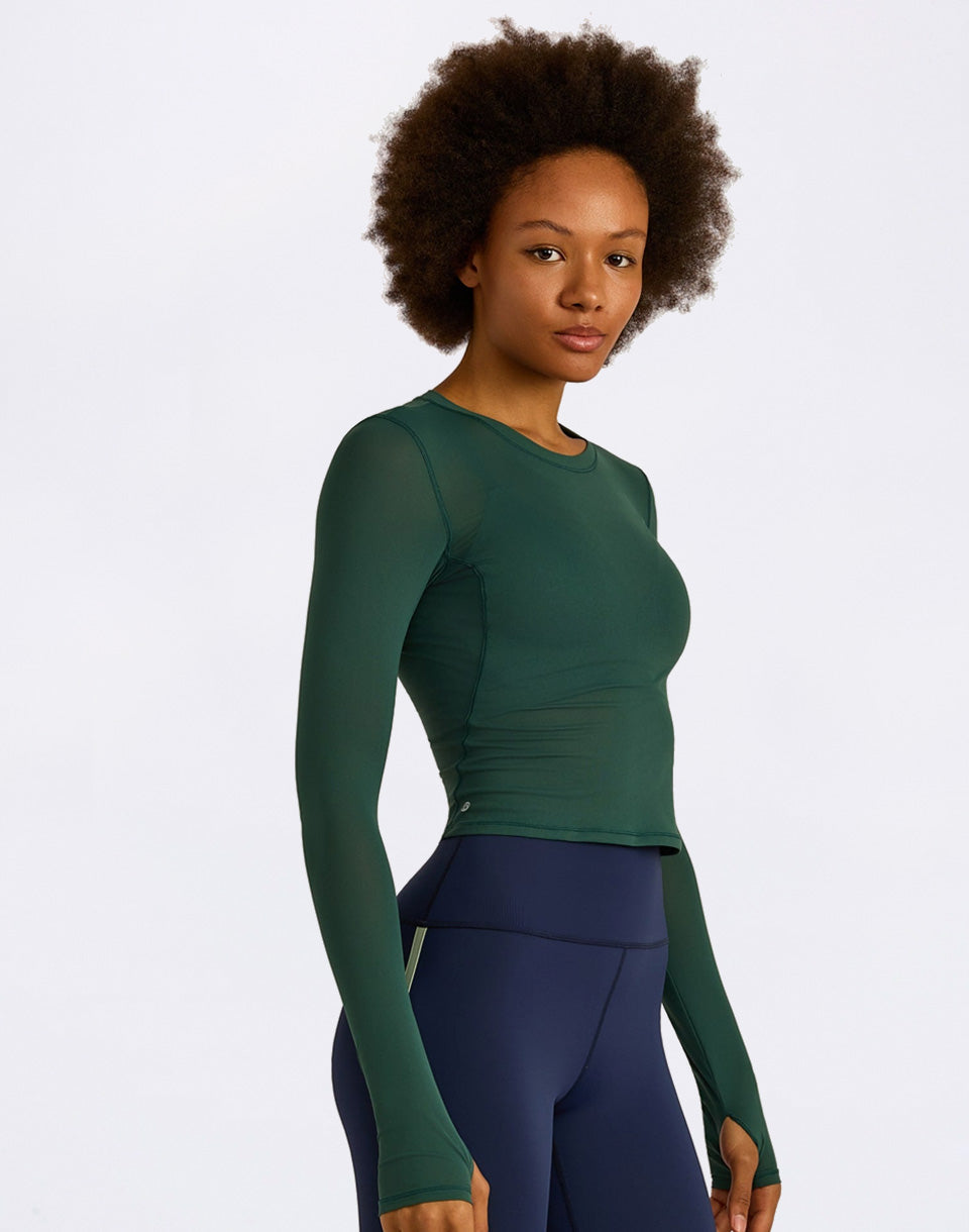 Active Mesh Long  Sleeve Tee