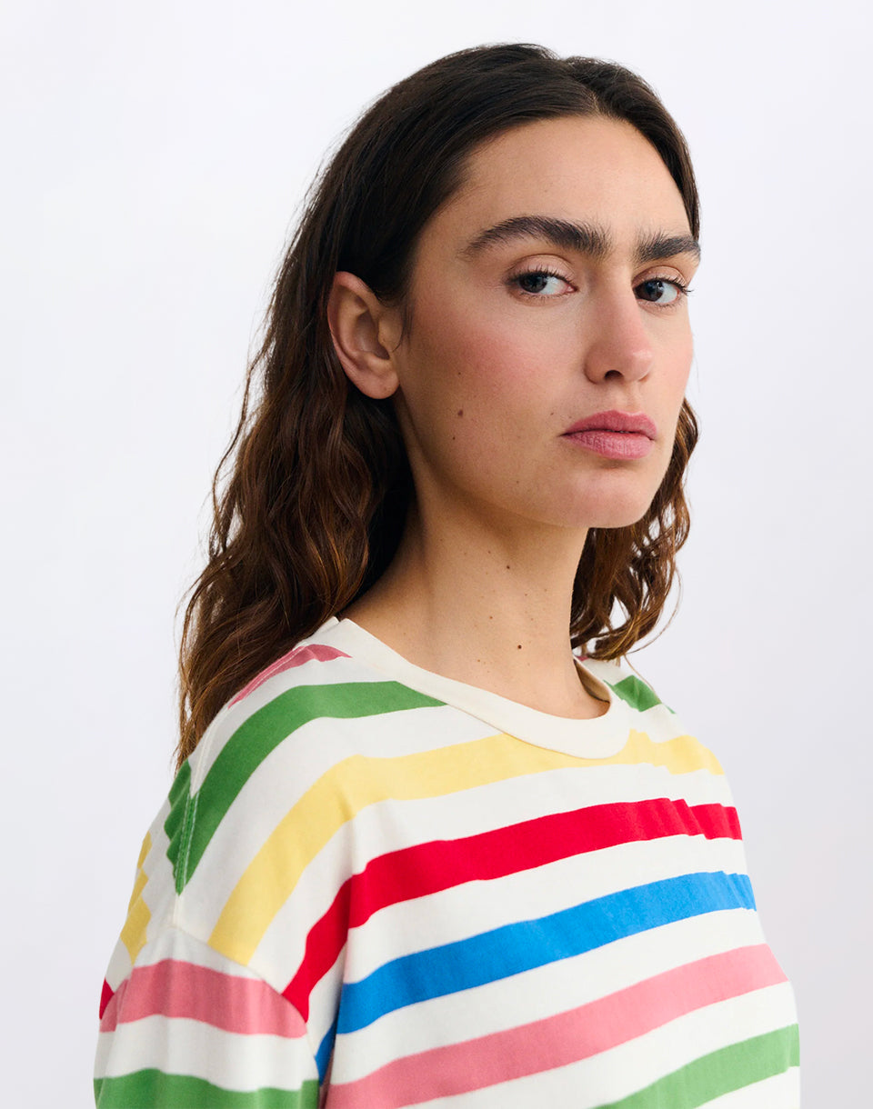 Emily Multicolor Striped Long Sleeve T-Shirt