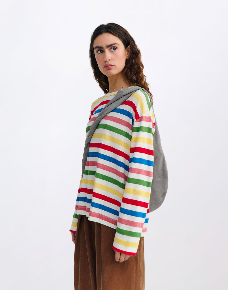 Emily Multicolor Striped Long Sleeve T-Shirt