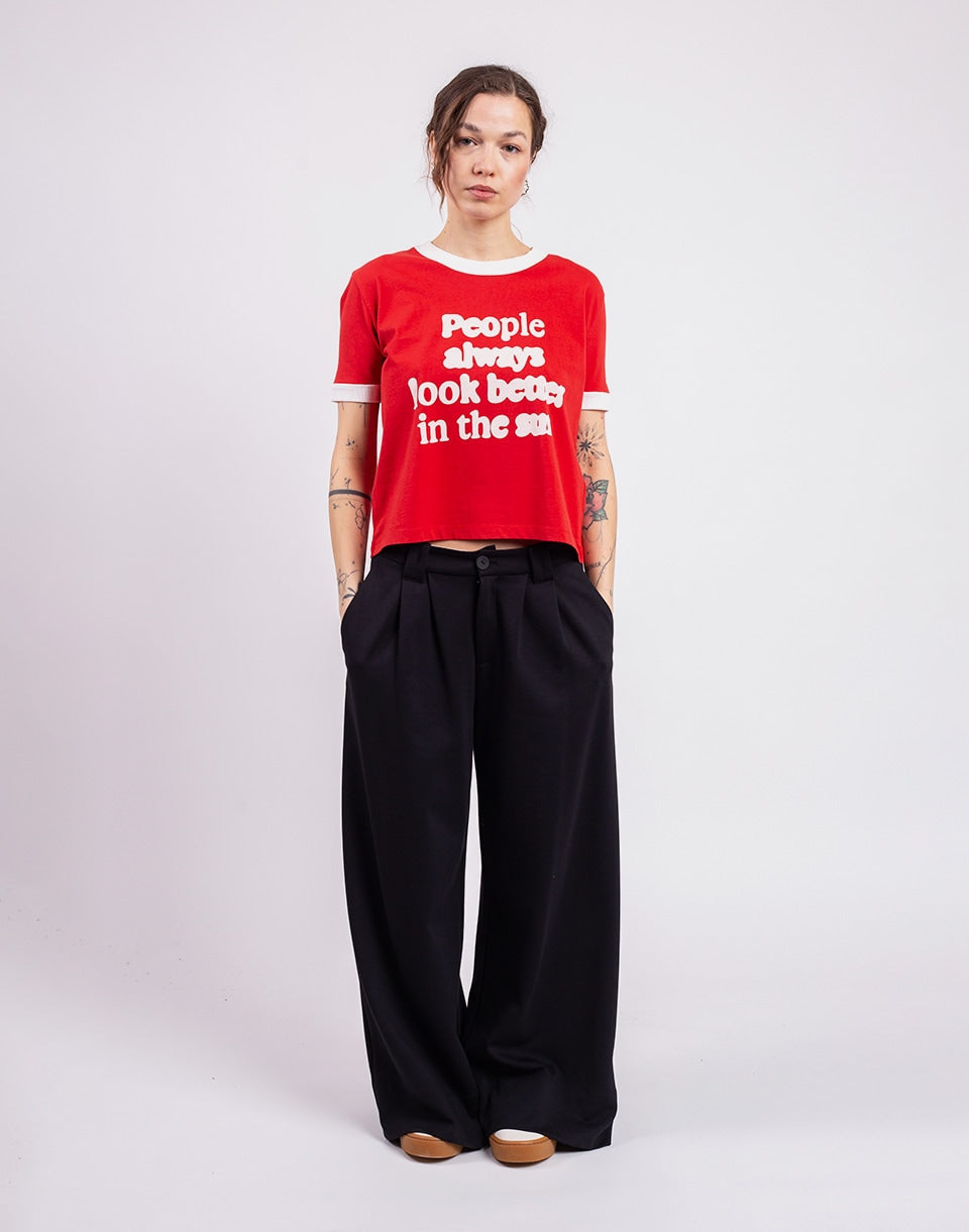 People Red Zowie R Tee