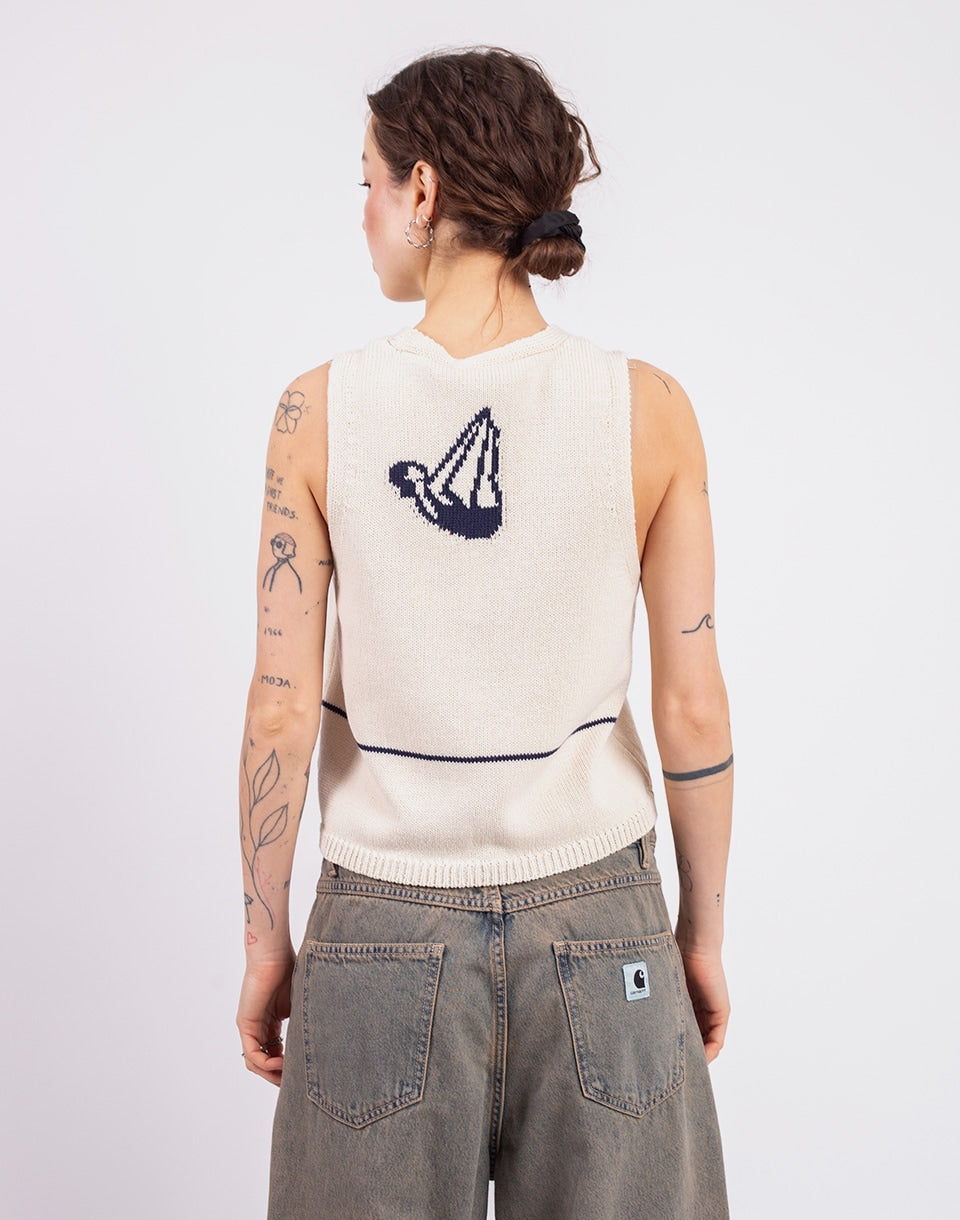 Swimmers Ecru Robbie Knitted Vest