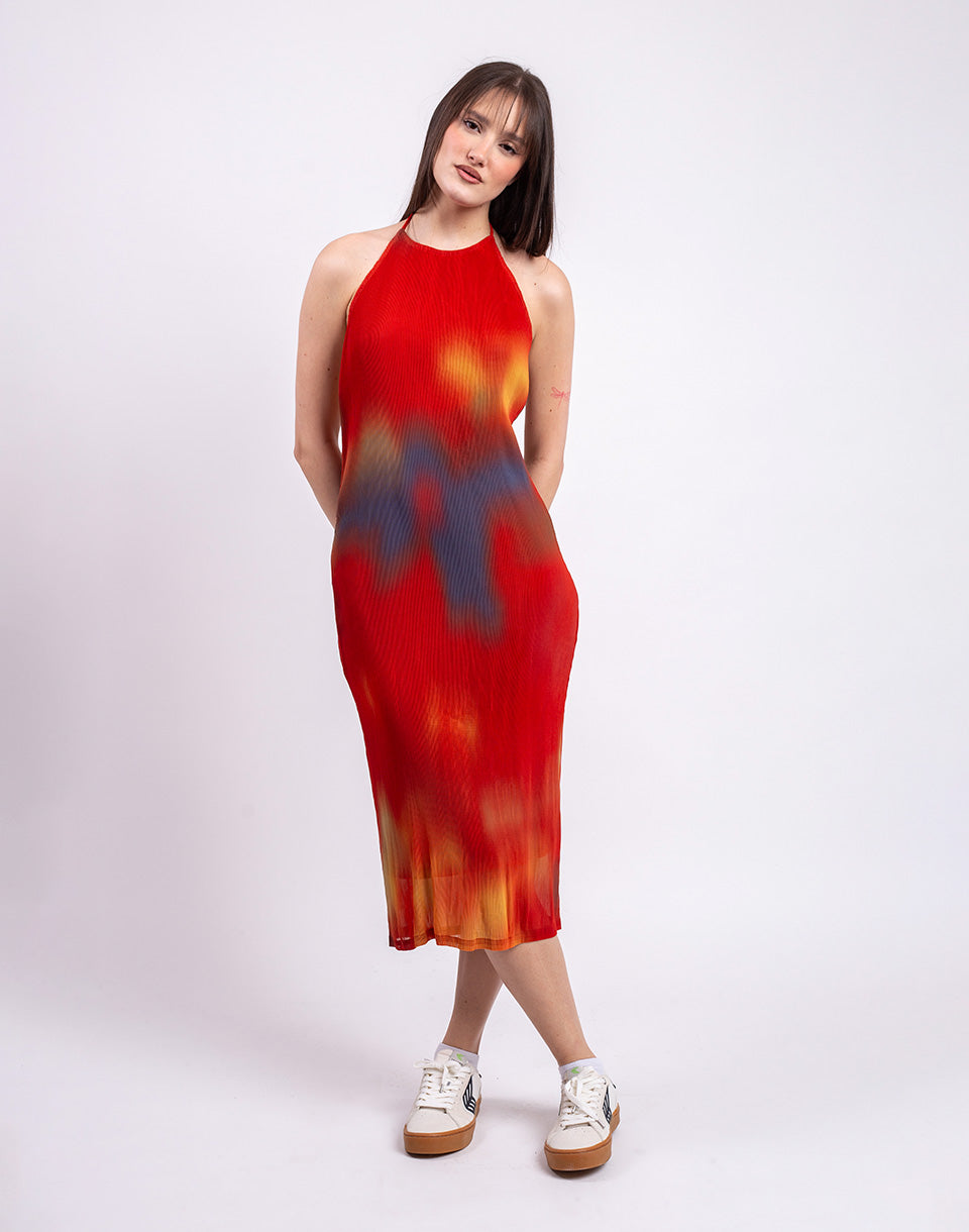 Flowers Pleated Miriam Dress