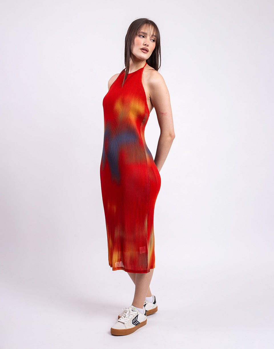 Flowers Pleated Miriam Dress