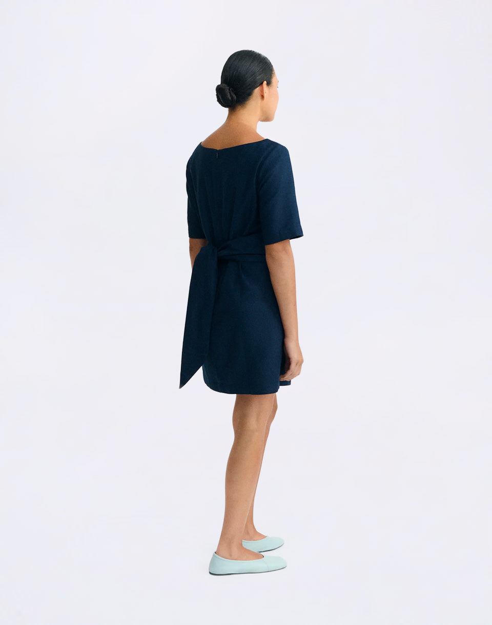 Navy Hemp Kieran Dress