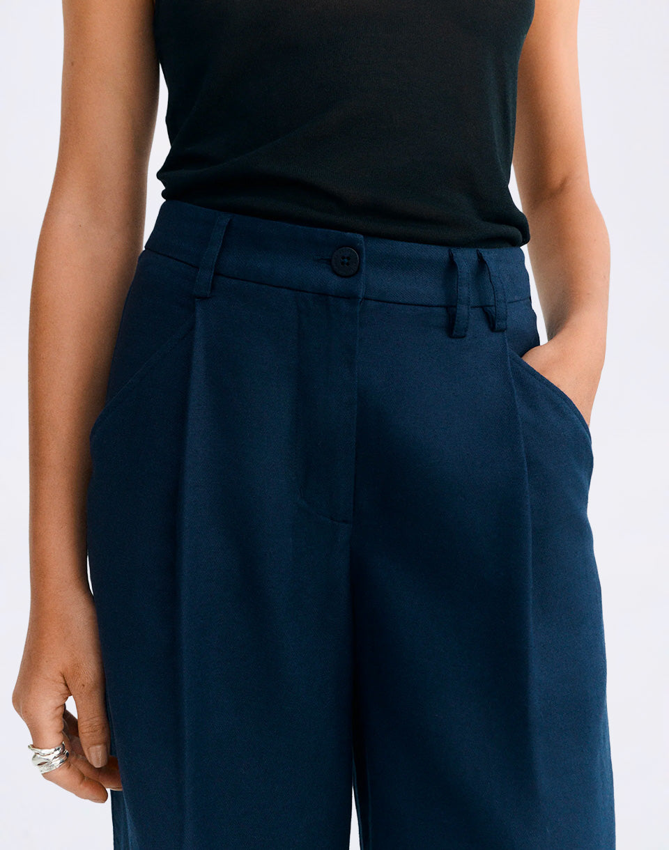 Navy Hemp Molly Pants