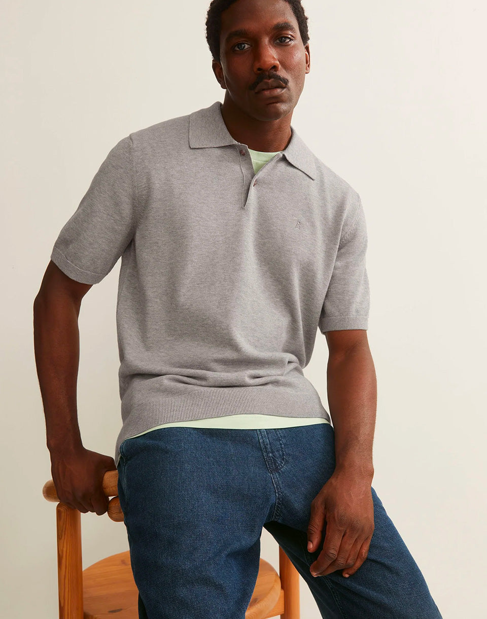 Shortsleeve Knit Poloshirt