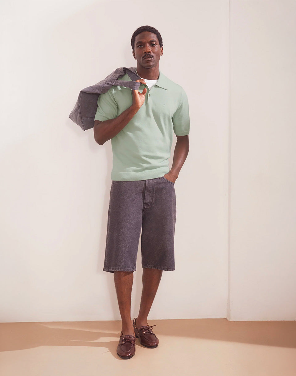 Shortsleeve Knit Poloshirt