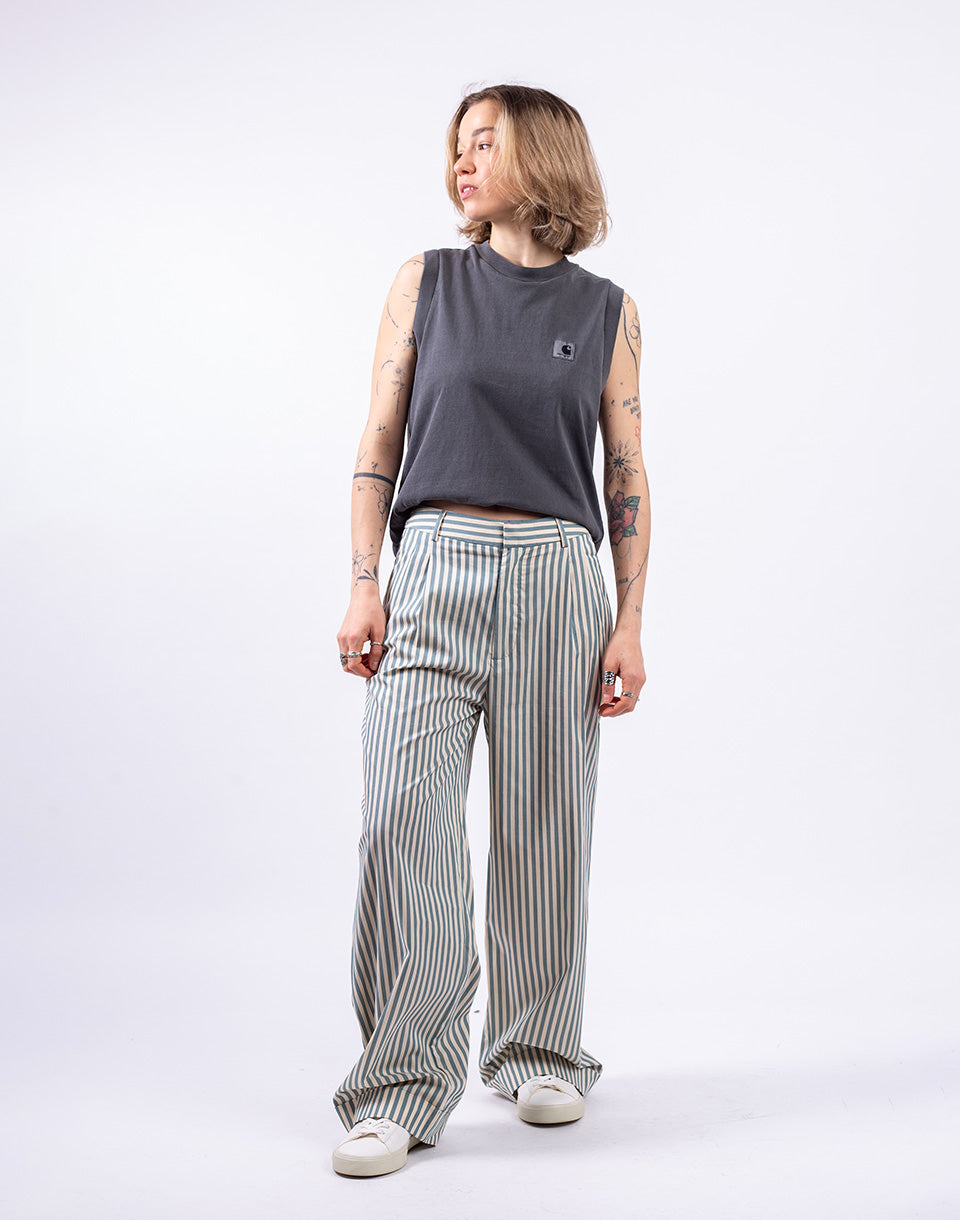 Pantalon large en popeline