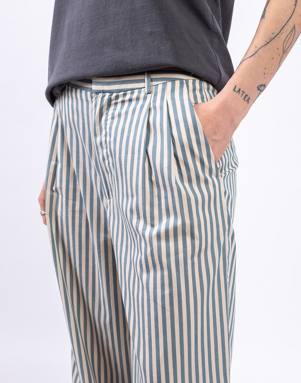 Pantalon large en popeline