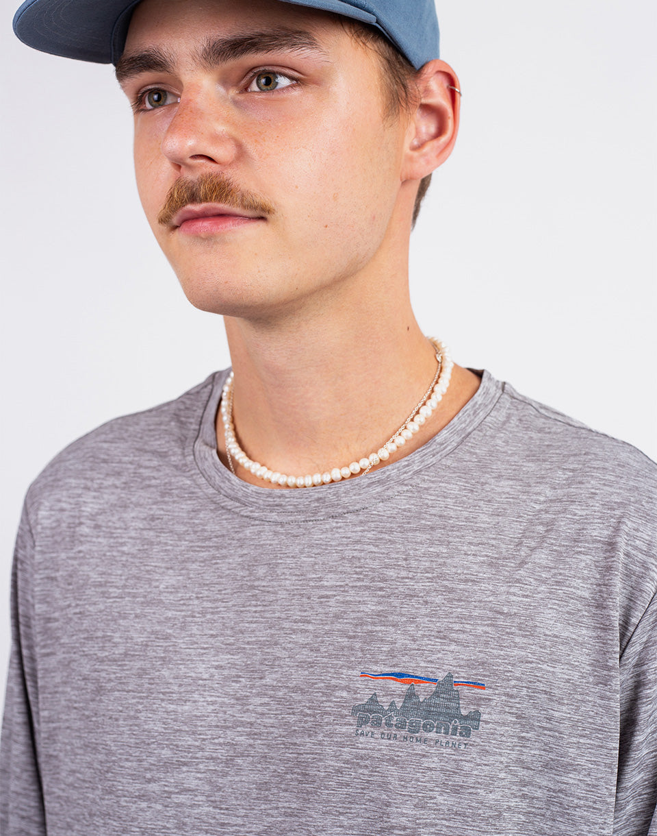 M's L / s Cap cool chemise graphique quotidienne