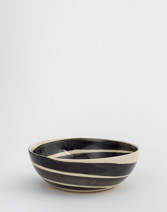 Breakfast Bowl Black Spiral
