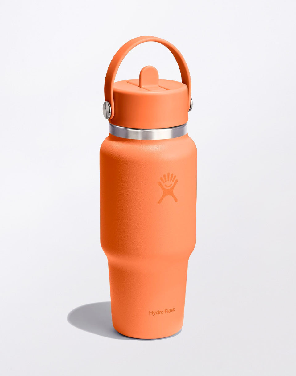 Bouteille de voyage à large goulot avec bouchon à paille flexible 710 ml (24 oz)