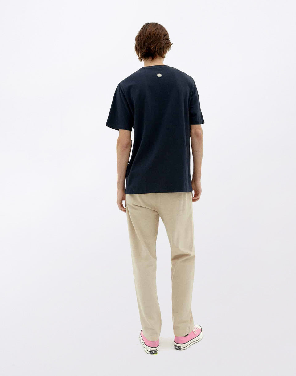 T-shirt classique bleu marine Zach Sun