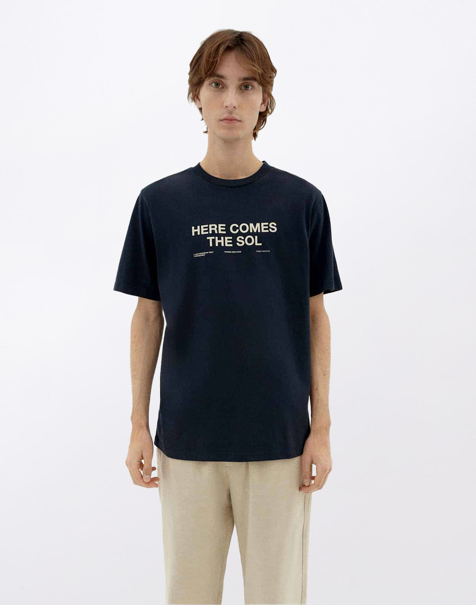 T-shirt classique bleu marine Zach Sun