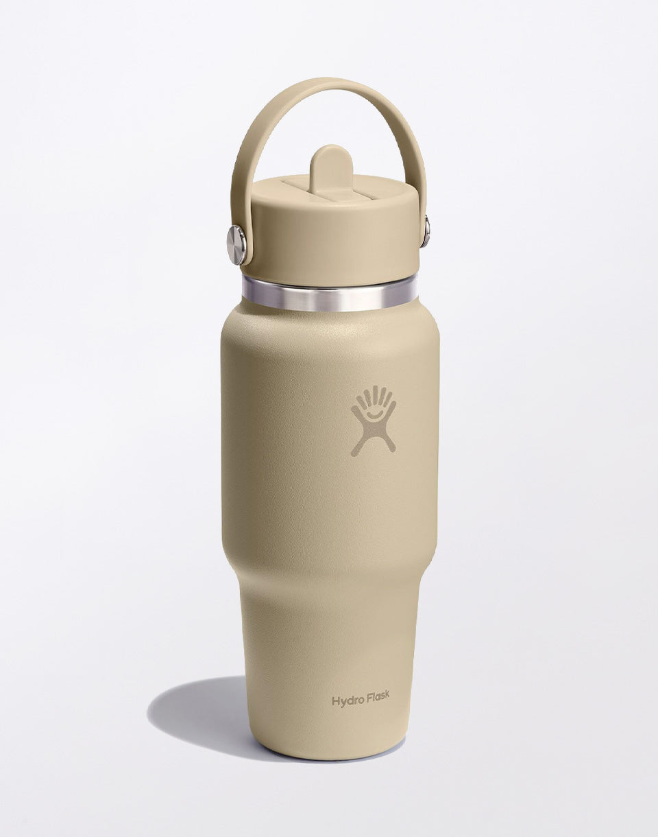 Bouteille de voyage à large goulot avec bouchon à paille flexible 710 ml (24 oz)