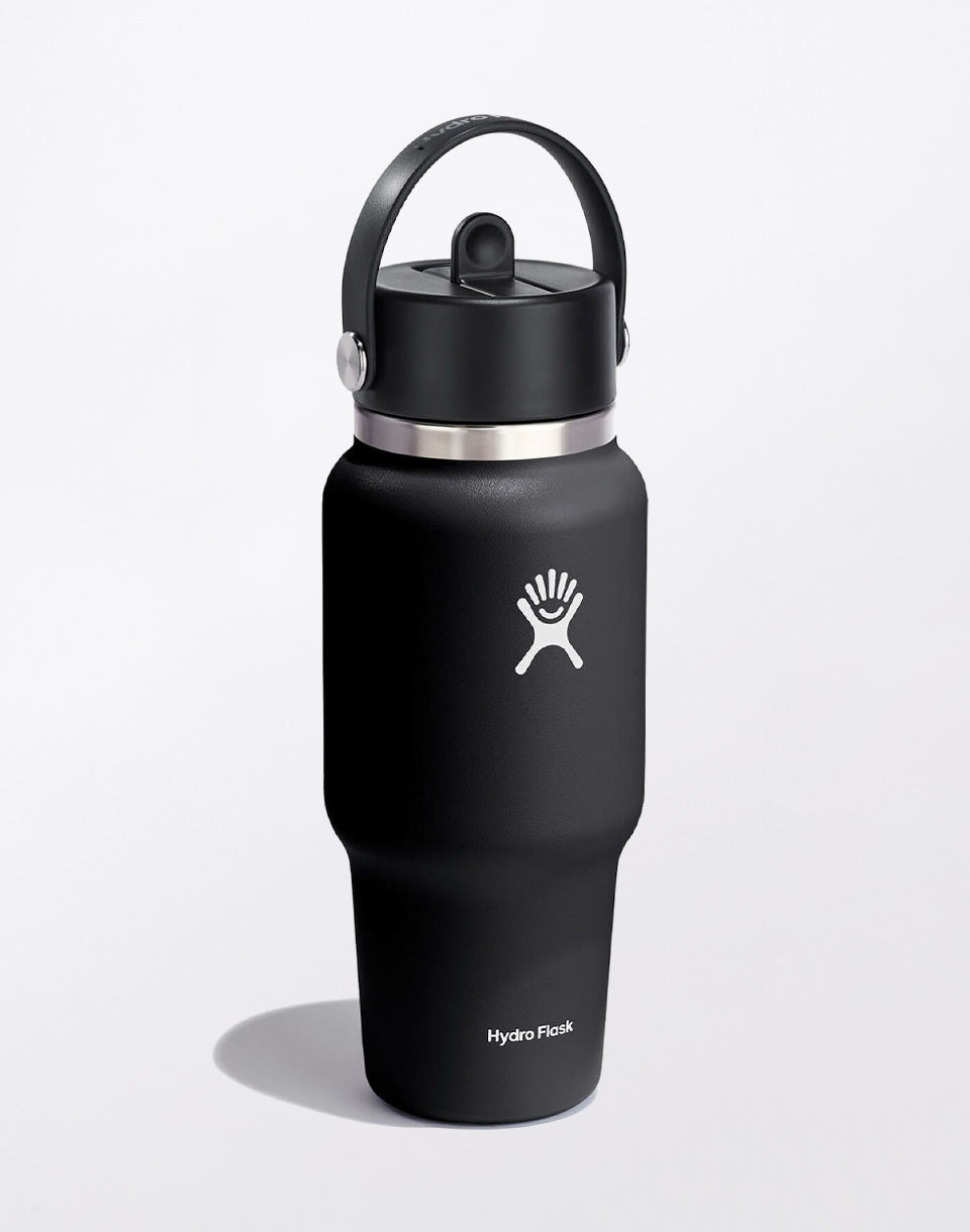 Bouteille de voyage à large goulot avec bouchon à paille flexible 710 ml (24 oz)