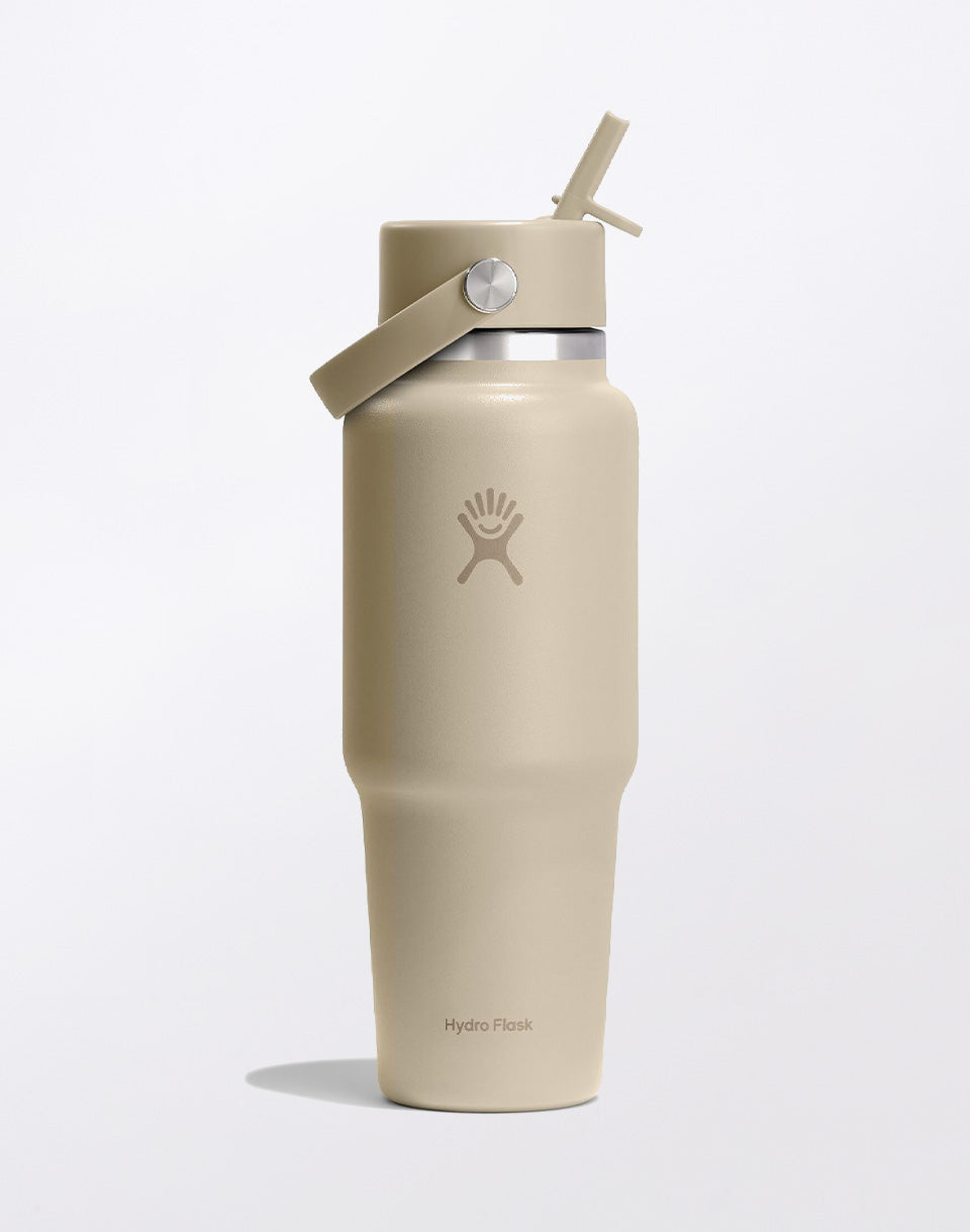 Bouteille de voyage à large ouverture avec bouchon à paille flexible 946 ml (32 oz)