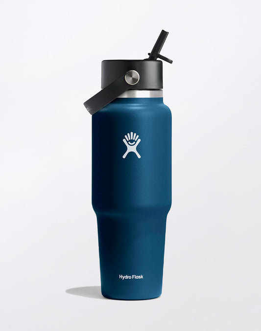 Wide Mouth Travel Bottle with Flex Straw Cap 32 oz (946 ml)