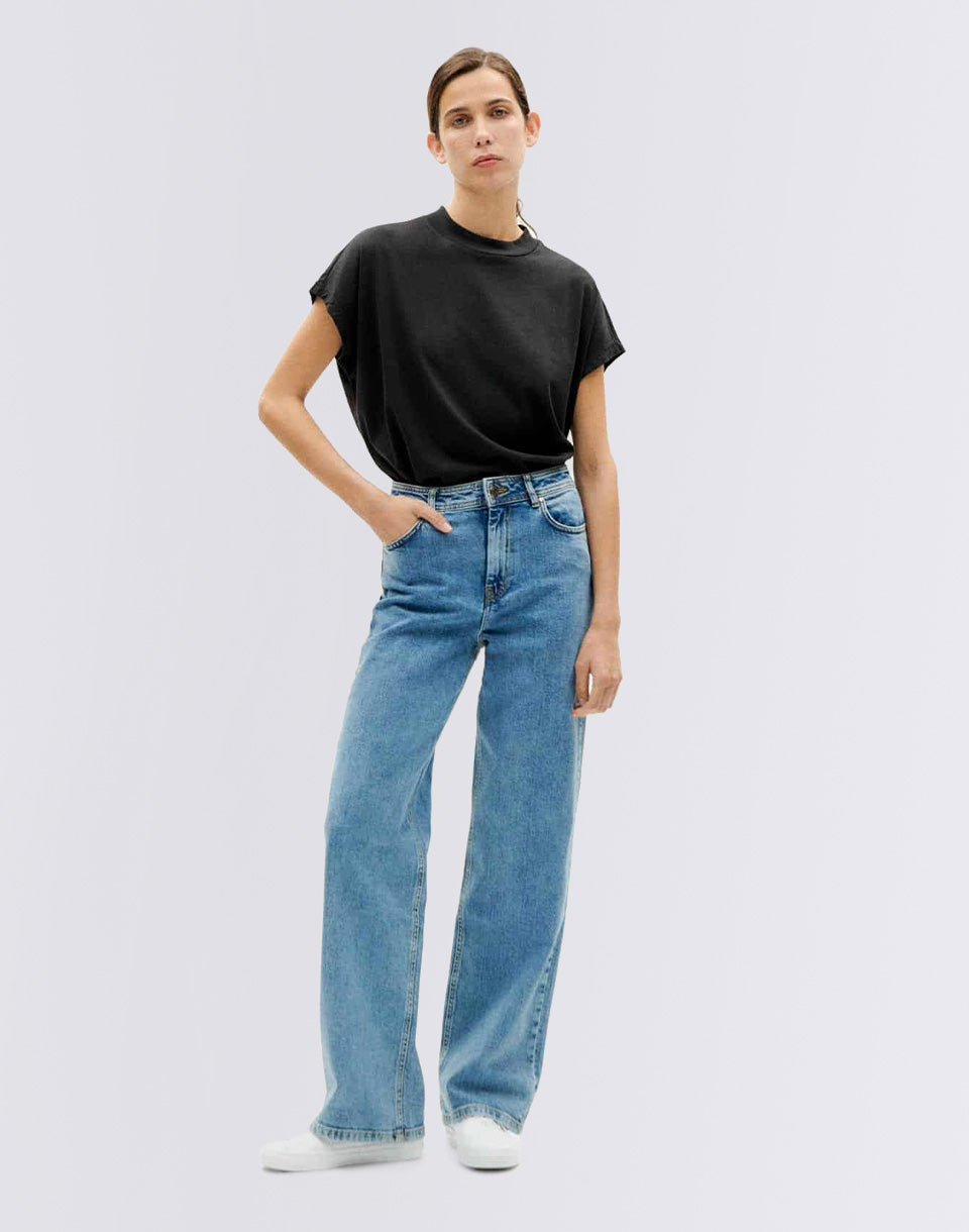 Pantalon theresa de denim clair léger