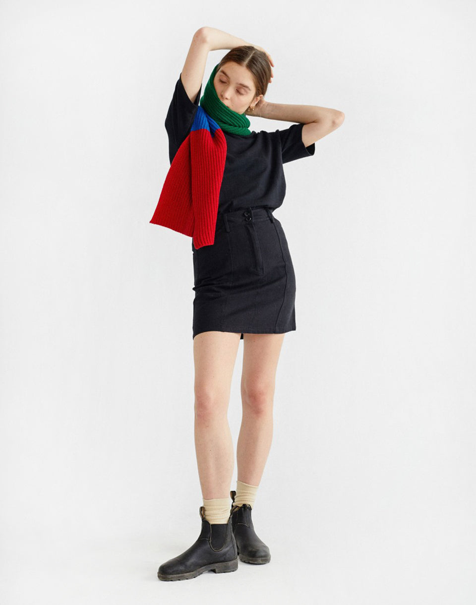 T-shirt Aidin en chanvre noir