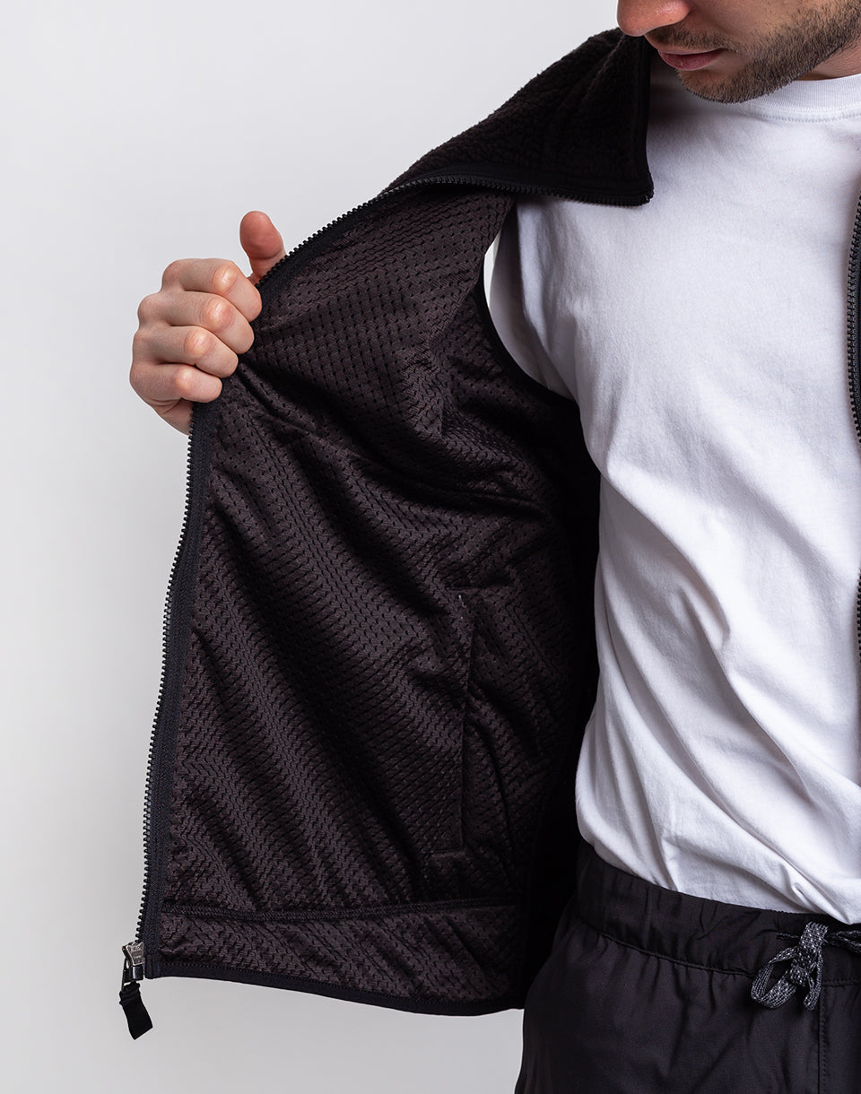 Gilet rétro à poils longs (hommes)