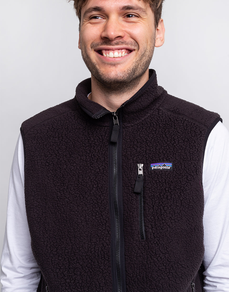 Gilet rétro à poils longs (hommes)