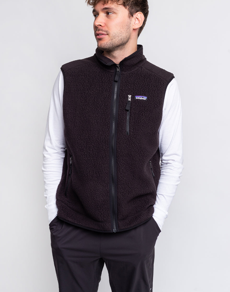 Gilet rétro à poils longs (hommes)