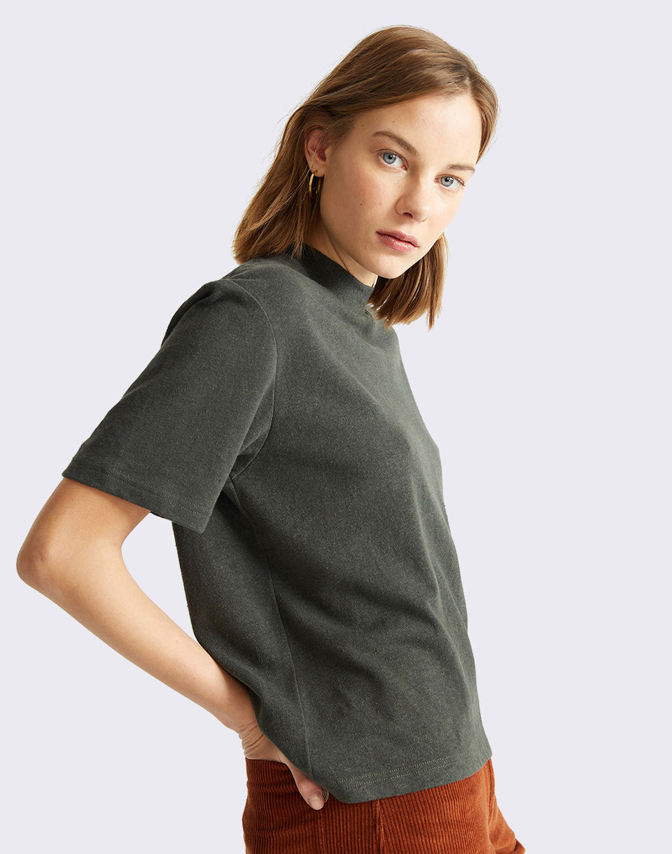 T-shirt de chanvre vert foncé