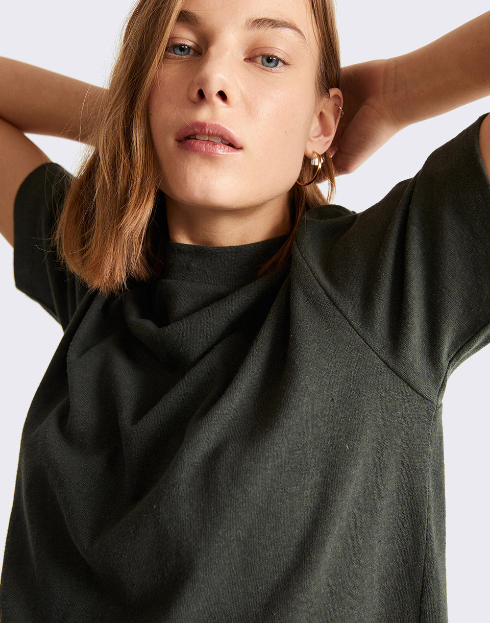 T-shirt de chanvre vert foncé