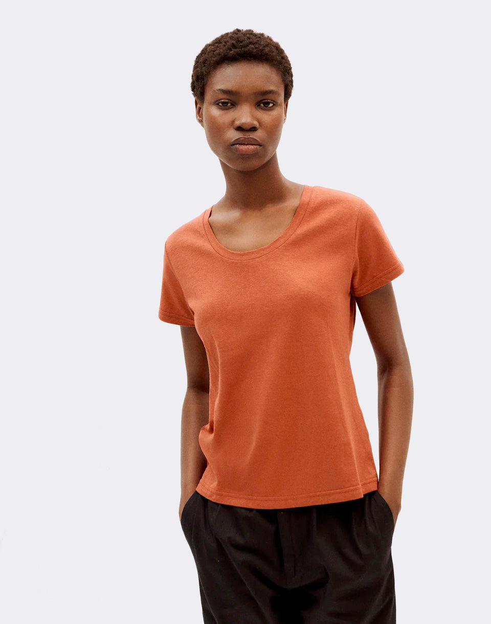 T-shirt Regina Red Hempa Red Clay