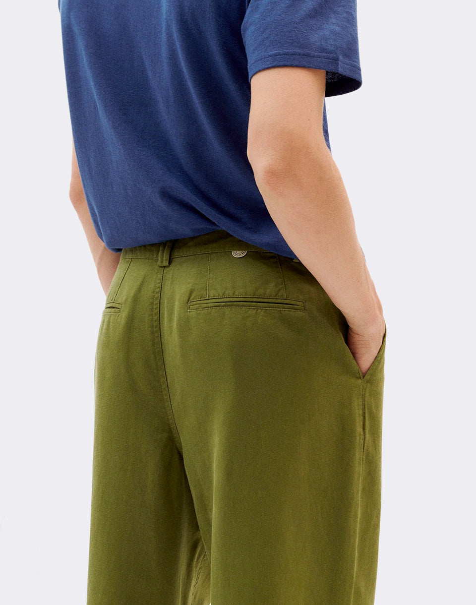 Pantalon Moero en chanvre vert forêt