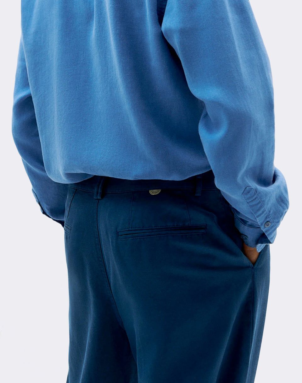 Pantalon Moero en chanvre bleu nuit