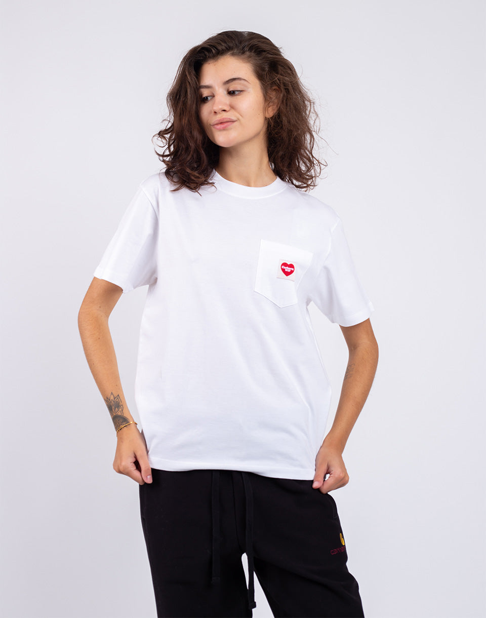 T-shirt de coeur de poche w 's / s