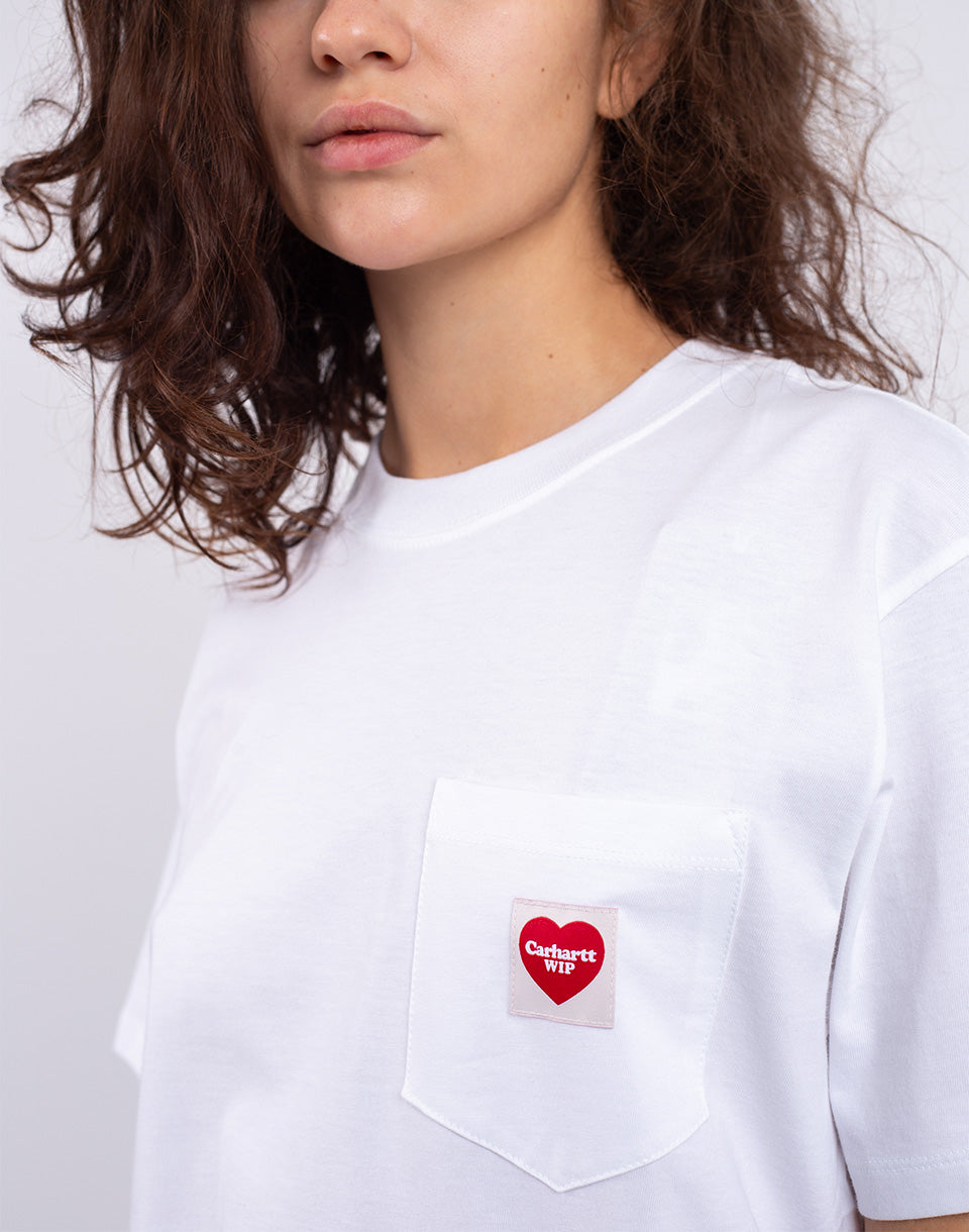 T-shirt de coeur de poche w 's / s