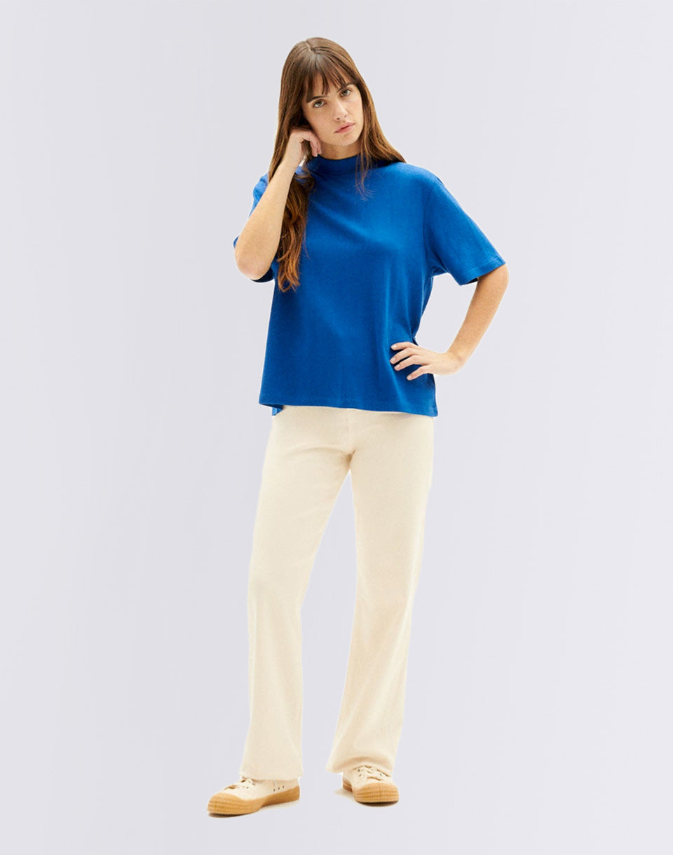 T-shirt klein bleu chanvre aidin