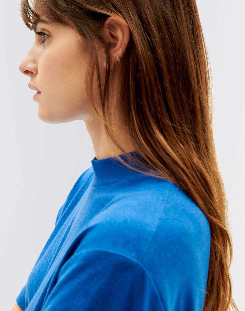 T-shirt klein bleu chanvre aidin