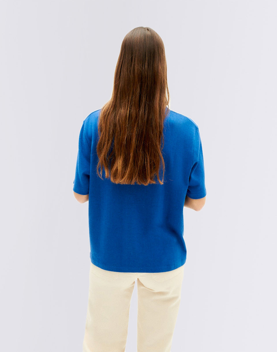 T-shirt klein bleu chanvre aidin