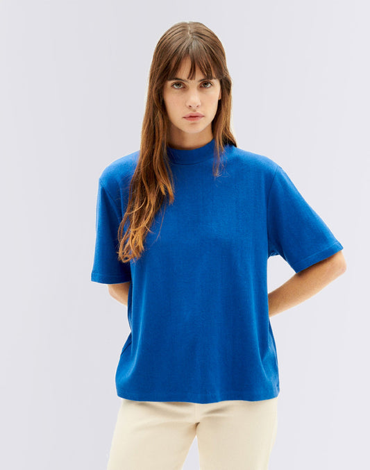 T-shirt klein bleu chanvre aidin