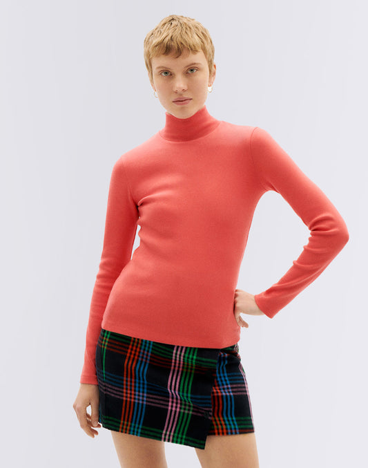 Top L / S de la côte rose sucre