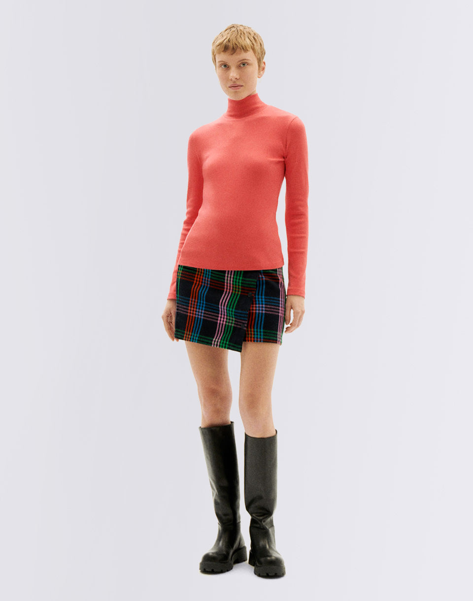 Top L / S de la côte rose sucre