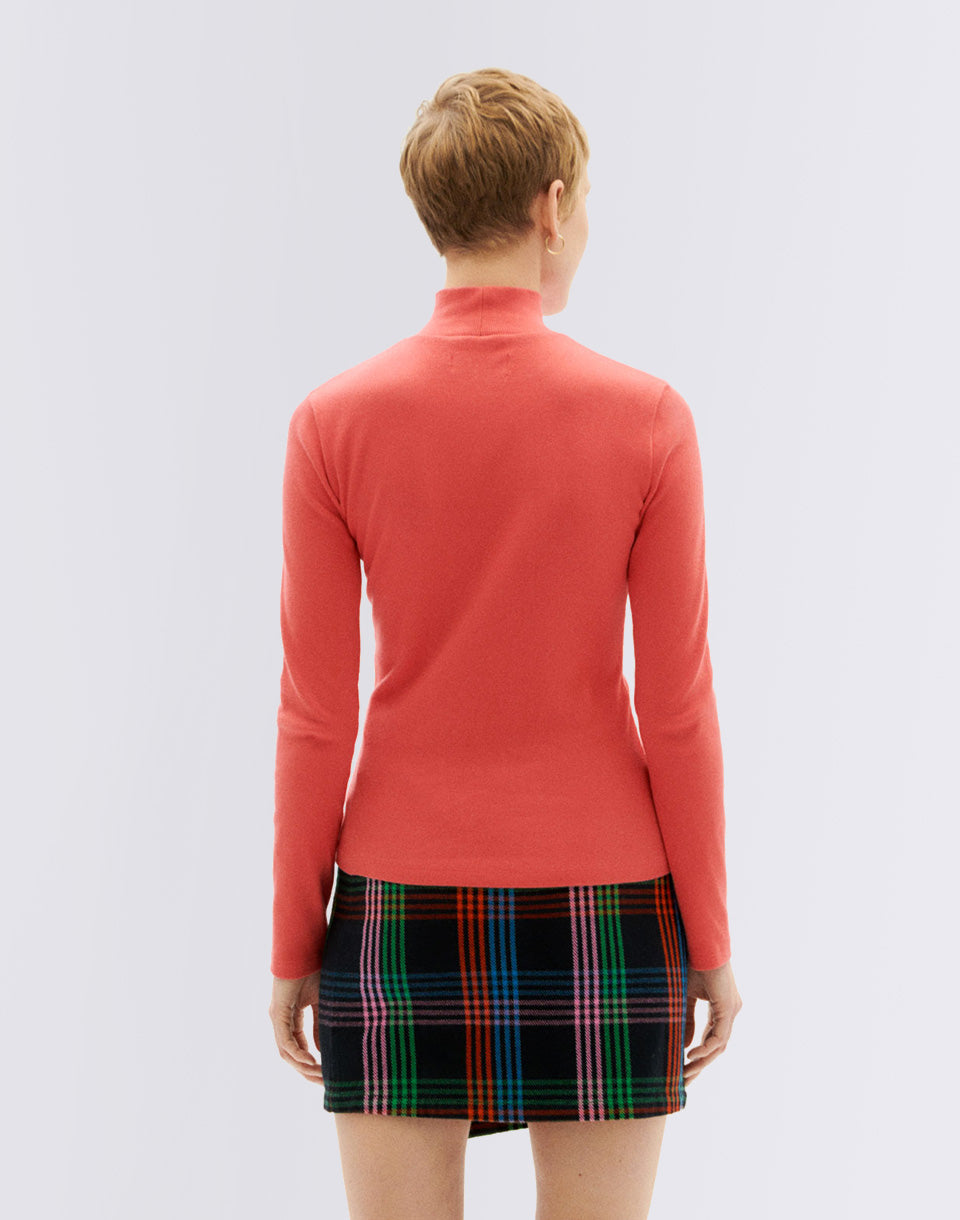 Top L / S de la côte rose sucre