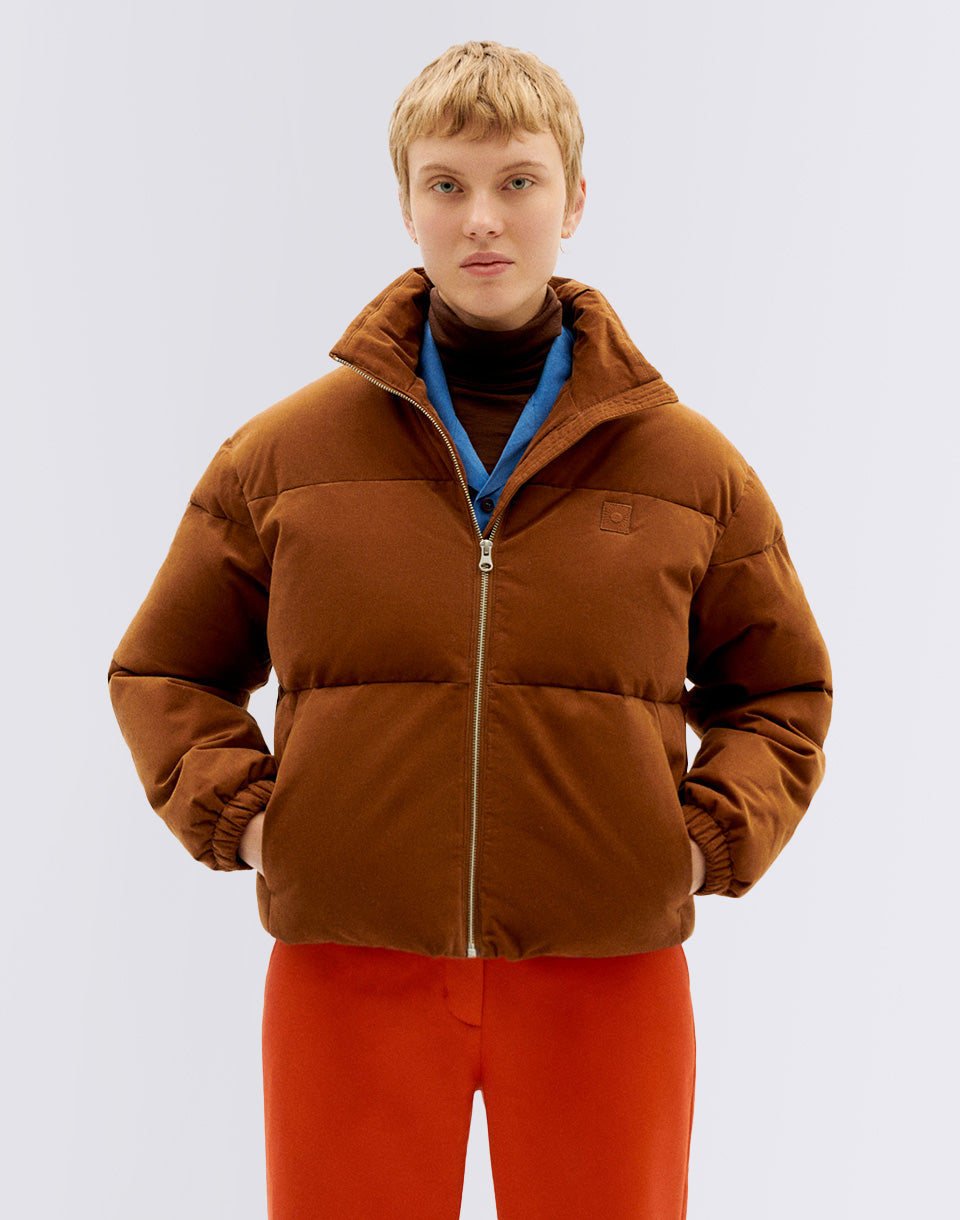 Veste brun microcorduroy gemma