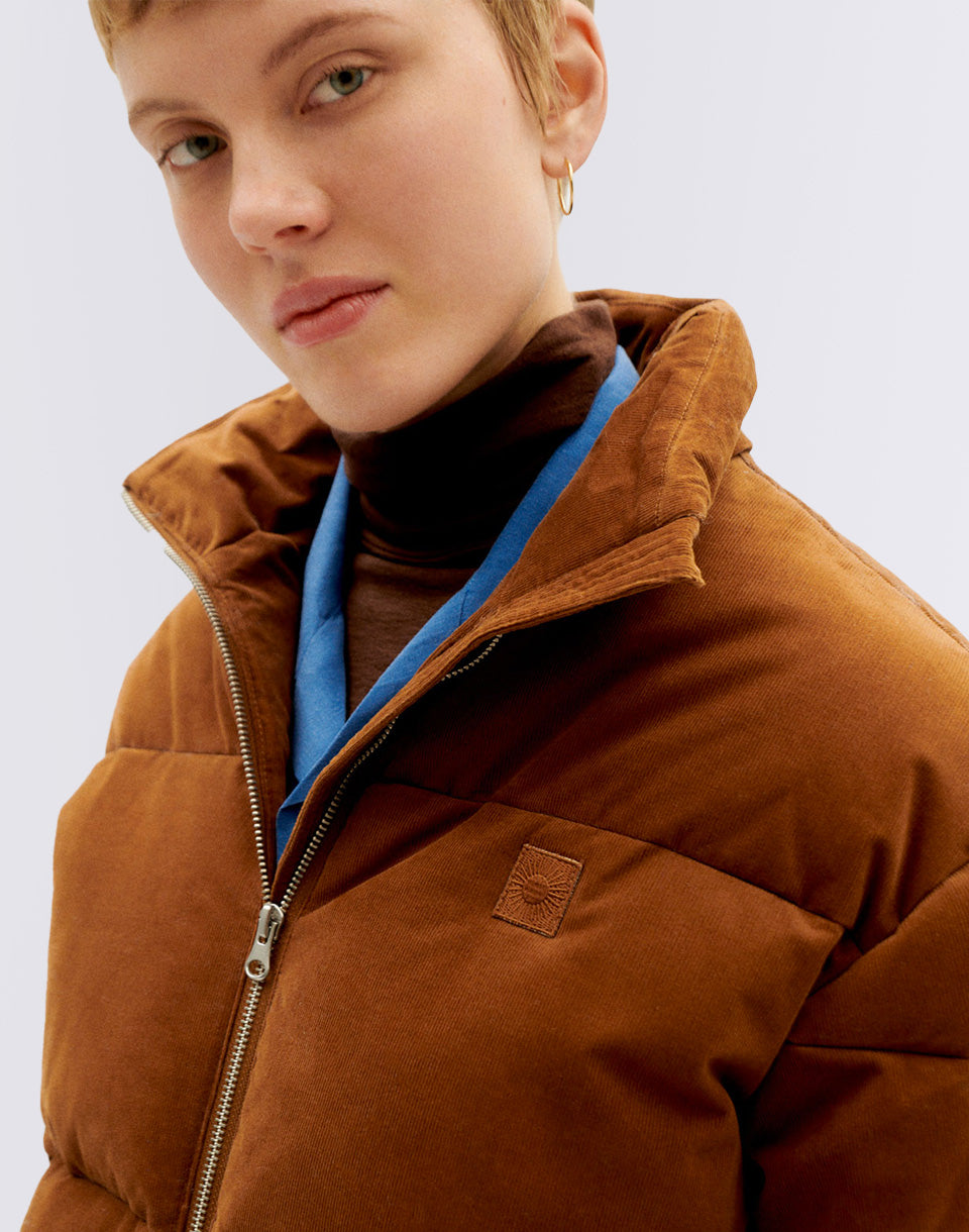 Veste brun microcorduroy gemma