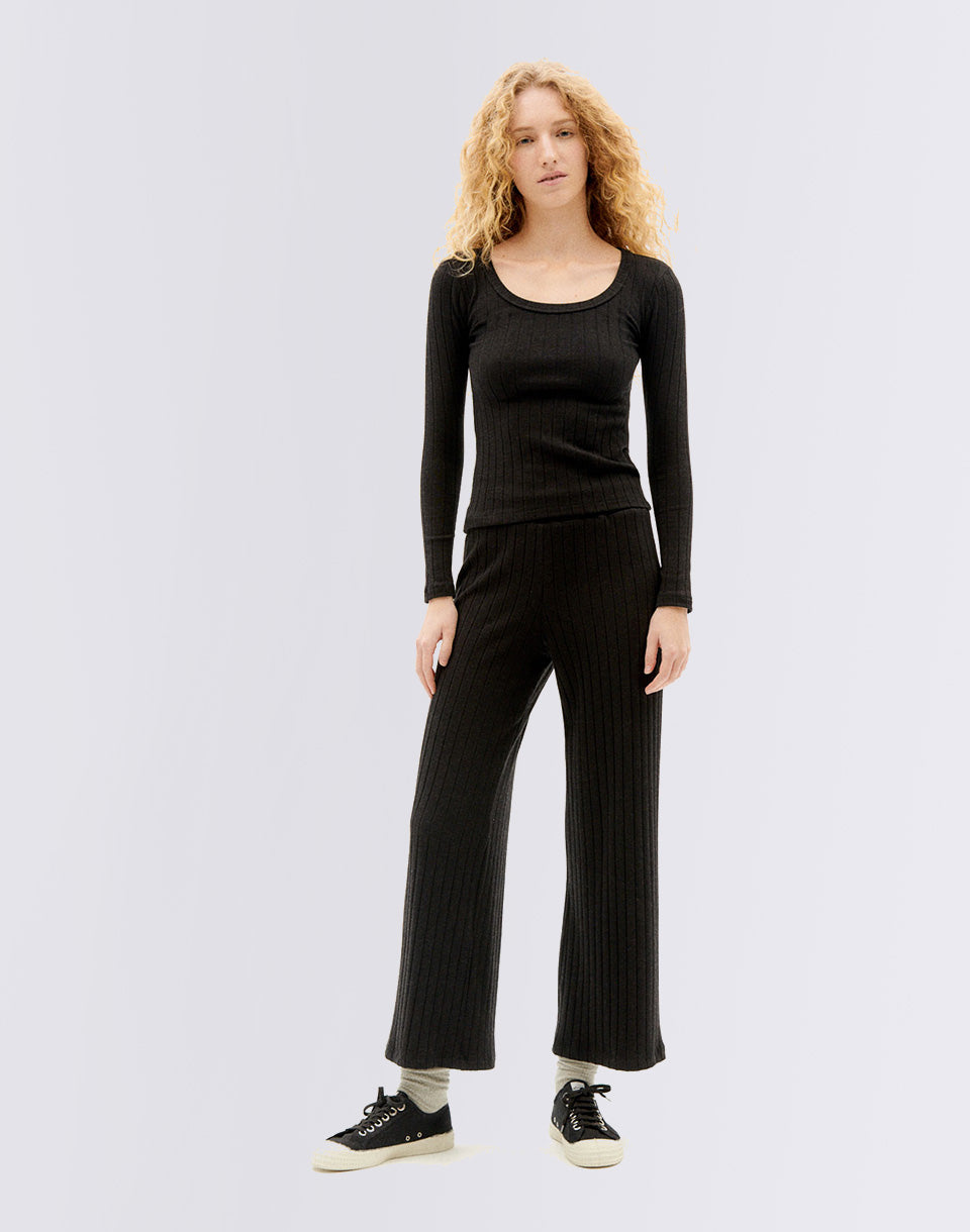 Top Casilda L / s noir